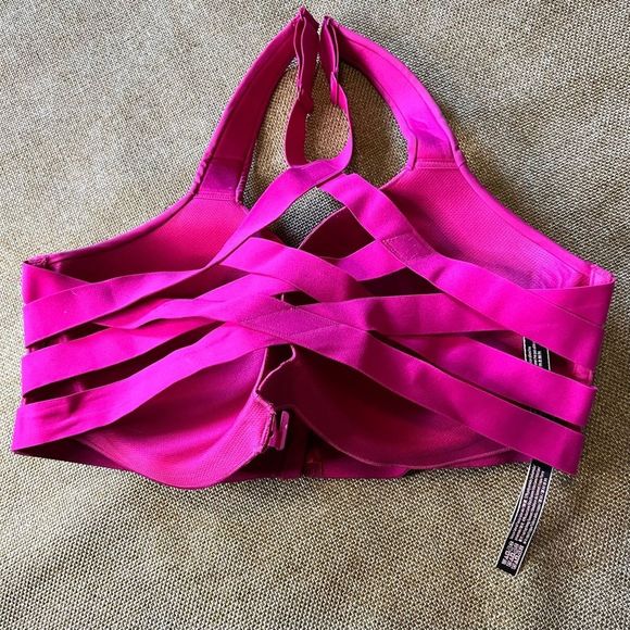 NWT 38DDD Victoria’s Secret Sport Hot Pink Knockout Strappy Back Sports Bra (38F - Picture 5 of 13
